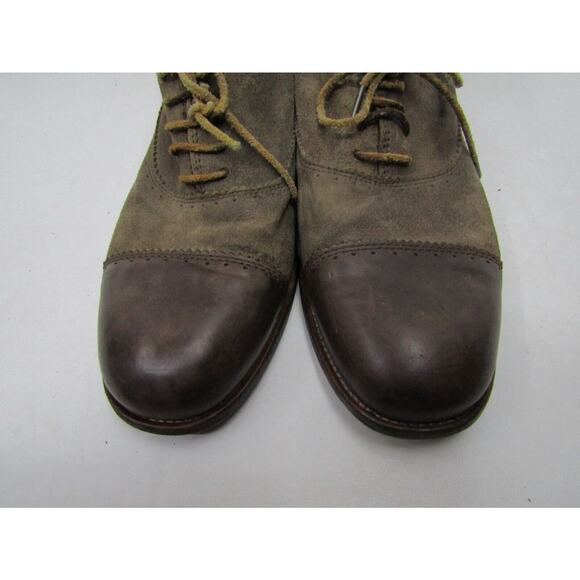 All Saints Jacks Place Mens Size 44 EUR Brown Suede Leather Oxford Dress Shoes